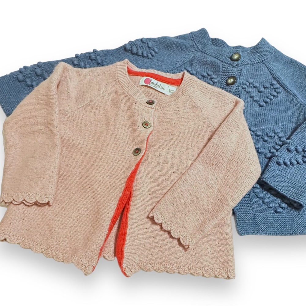 🧶 🐑 Mini Baby Boden Bundle of Two Cardigan Baby Sweaters 12-18 mo 🐑 🧶
